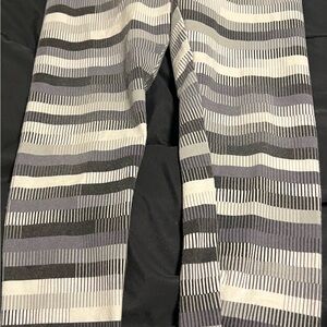Xersion kid’s Multi-Striped Pants in Gray and Black